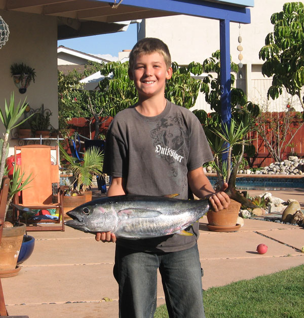 Eli with first YellowFin Tuna 2008